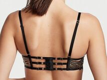 VICTORIA'S SECRET ヴィクトリアシークレット ストラッピーエンブロイダードバルコネットブラ ブラジャー 32C(C70相当、姉妹サイズB75,D65)_画像6