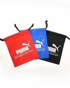 新品　puma コップ袋　３枚セット　プーマ　スポーツ　男の子　巾着