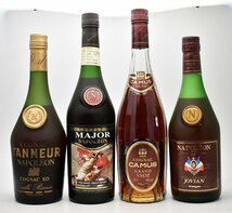 竜酒2493◆未開栓 ブランデー 4本 カミュ GRAND VSOP ターナー メジャー ジョビアン ナポレオン 700ml 40度_画像1