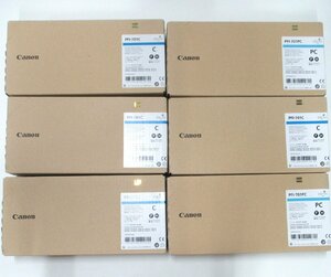 C283◆未使用品 Canon キャノン 純正 インクタンク image PROGRAF PFI-701C×4/PC×2 まとめて６点