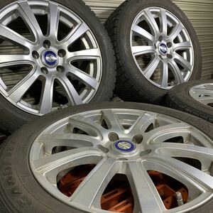 weds ウェッズ JENEIGE 17インチ アルミホイール 4本セット グッドイヤー スタッドレスタイヤ ICENAVI6 215/55R17 クラウン デリカD:5