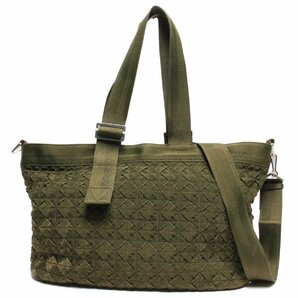 ボッテガベネタ 2wayトートバッグ カーキ系 キャンピング 658293 イントレチャート メンズ BOTTEGA VENETA [0402]の画像1