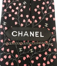 美品 シャネル ネクタイ シルク100％ ピンク花柄 メンズ CHANEL_画像4