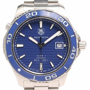 タグホイヤー 腕時計 デイト WAK2111 アクアレーサー 500m キャリバー5 自動巻き ブルー メンズ TAG Heuer [0402]の画像1
