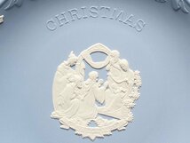 ウェッジウッド クリスマスプレート 飾り皿 インテリア 19cm 1994 ジャスパー ペールブルー [0502]_画像4