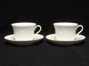 美品 ウェッジウッド カップ＆ソーサー 2客セット ペア ストロベリー＆バイン WEDGWOOD [0604]