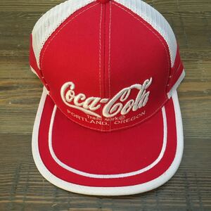 コレクターアイテム　コカコーラ　Coca Cola MADE IN U.S.A. フリーサイズ ナイロン　メッシュキャップ