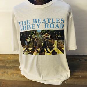 ビートルズ　THE BEATLES アビーロード　XL バンドTシャツ ロックTシャツ　ホワイト