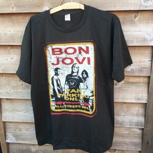 ボンジョビ　BON JOVI L バンドTシャツ ロックTシャツ 