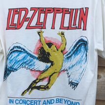 70年代バンド レッドツェッペリン　LED ZEPPELIN ジミー・ペイジ　L バンドTシャツ　ロックTシャツ　ホワイト_画像5