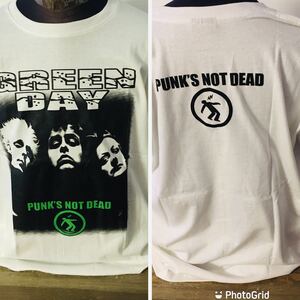 90年代バンド グリーンデイ　GREENDAY L バンドTシャツ　ロックTシャツ　ホワイト