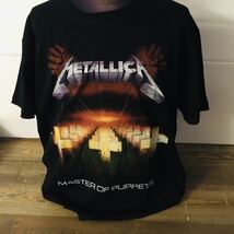 80年代バンド メタリカ　METALICA L バンドTシャツ　ロックTシャツ　メタルロック　ブラック_画像2