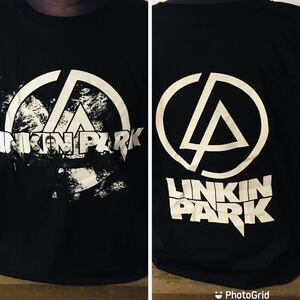 90年代バンド リンキンパーク　LINKIN PARK L バンドTシャツ　ロックTシャツ　ブラック