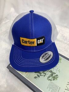 キャタピラー　CATERPILLAR CAT MADE IN U.S.A. フリーサイズ　メッシュキャップ　ブルー