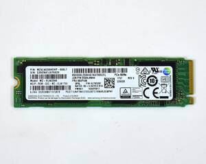 SAMSUNG M.2 2280 NVMe SSD 256GB /健康状態99%/累積使用809時間/PM961/動作確認済み, フォーマット済み/中古品