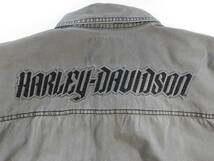 4853/HARLEY DAVIDSON半袖シャツ2XL●洗濯プレス済●ネコポス可●バック刺繍スナップボタンGENUINEハーレーダビッドソンMOTOR CLOTHES古着_画像4