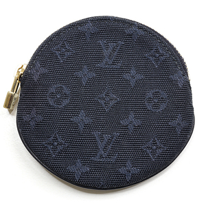 ルイ ヴィトン LOUIS VUITTON ポルトモネロン コインケース モノグラムミニ M92450 ネイビー ゴールド金具【中古】Bランク