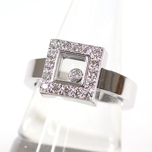 Chopard Happy Diamond Ring 82/2896 750WG #52 Квадрат белого золота 1 кусок закончен [Используется]