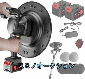 充電式トロウェル 電動 コンクリート研磨機 小型 円盤 パワートロウェル 左官トンボ 土間仕上げツール 6速調整 パワー表示 両手で簡単施工