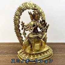 新入荷★摩利支天 仏像 騎猪像 銅像 守護神 総高22cm_画像2