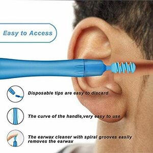  ear ../ silicon head / 3 form exchange / stainless steel ear ..2 piece attaching / ear . removal / ear cleaner portable @O-38@7