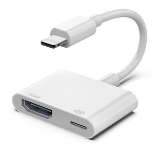 【送料無料】iPhone HDMI 変換アダプタ HDMI接続ケーブル 設定不要 高解像度 ゲーム テレビで動画視聴 12 Pro/12 Pro Max/12 Mini/12/SE