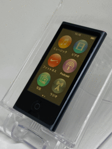 【新品バッテリー交換済み nanoシリーズ最終モデル】 Apple iPod nano 第7世代 16GB スレート 中古品 【完動品 生産終了品 1円スタート】