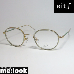 eits エイチ　日本製 レディース　HAMAMOTO　ハマモト 軽量 眼鏡 メガネ フレーム H1180-3-46度付可 ライトグリーン　ゴールド
