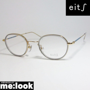 eits エイチ　日本製 レディース　HAMAMOTO　ハマモト 軽量 眼鏡 メガネ フレーム H1180-1-46度付可 スモーク　ゴールド