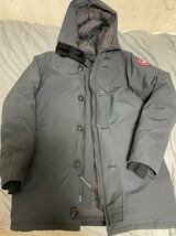 【USED】カナダグース ジャスパー パーカ CANADA GOOSE Jasper Parka サイズXL 色ネイビー Navy 正規品 サザビーリーグ保証タグ付_画像4