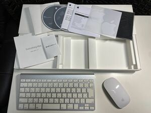 【1円】 Apple wireless keyboard A1314 Magic Mouse A1296 ワイヤレスキーボード マジックマウス iMac付属品 通電OK アップル 