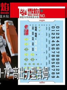 MG 1/100 パワードジム用水転写式デカール　並行輸入品