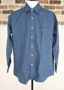 ＊奉仕新品 LIBERO 形状安定 長袖ドレスシャツ ワイシャツ サイズLL (襟回り43) 送料込み1,170円 ダークブルー MSH178