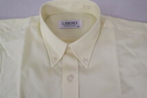 ＊奉仕新品 LIBERO 形状安定 ボタンダウン半袖シャツ サイズM (襟回り39) 送料込み1,170円 レモンイエロー ワイシャツ ドレスシャツ MSH175_画像6