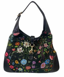 GUCCI グッチ フラワー柄 ショルダーバッグ ジャッキーバッグ 153693 花柄 フローラ ワンショルダーバッグ