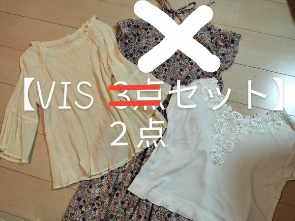 フリーサイズ【VIS】トップス2点セット/まとめ売り/春夏先取り