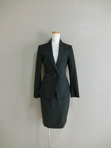  beautiful goods C de C Coup de Chance stretch silk . skirt setup suit black stripe 36