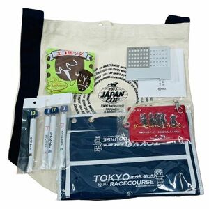 ●【競馬グッズおまとめ】ジャパンカップ トートバッグ JRA-VAN/マルチポケット エコ馬ッグ 日本ダービーパスケース ボールペン etc★21511