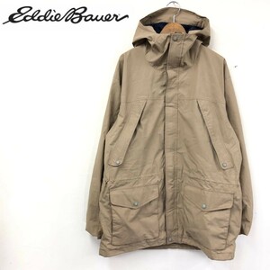 D2377-F◆ old ◆ EDDIE BAUER エディバウアー マウンテンパーカー フーディ ジャケット ◆ sizeL ポリエステル100 ブラウン 古着 メンズ