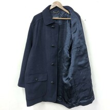 D2423-N◆70s~◆イギリス製◆ BROOKS BROTHERS ブルックスブラザーズ ウールコート くるみぼたん ◆size40 ネイビー 紺 ハーフ丈_画像7