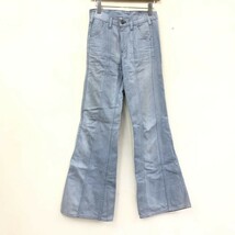 D2362-F-N◆ 80s ◆ vintage ◆ Levi's リーバイス フレアパンツ ブーツカット TALON42 ボトムス old ◆ コットン ブルー 古着 メンズ_画像2