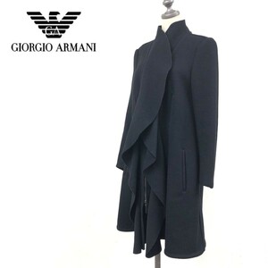 D2198-F◆ルーマニア製◆old◆GIORGIO ARMANI ジョルジオアルマーニ コート ワンピース ジャケット◆38 ウール カシミヤ 古着 レディース