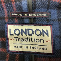 D1917-F-N◆ イギリス製 ◆ london tradition ロンドントラディッション ダッフルコート ジャケット ◆ size34 ウール ブルー 古着 メンズ_画像8