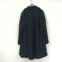 D1654-N◆vintage◆ ウールコート ロング くるみぼたん NATIONAL RECOVERY BOARD 30s~60s レディース ◆ ブラック 黒 古着_画像7