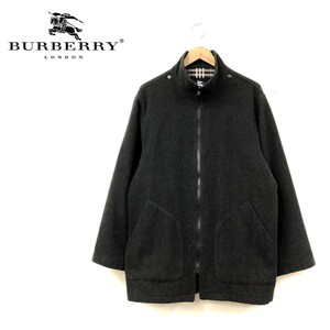 D1946-U-N◆BURBERRY バーバリー ジャケット 起毛 ジップアップ スタンドカラー ポケット有り シンプル 合わせやすい◆sizeM グレー系 毛