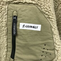 D1703-N◆美品◆ GRAMiCCi FREAKS STORE グラミチ パイルフリースクルーネック スウェットタイプ 厚手 裏メッシュ◆sizeL ベージュ ポリ_画像6