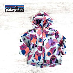 D1745-N◆ patagonia パタゴニア フリースジャケット フルジップ キッズ 子供服 ◆ size12M マルチカラー 総柄 ポリエステル