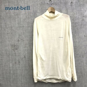 D1935-N◆ mont-bell モンベル スーパーメリノウール L.W. タートルネックシャツ Women's アンダー◆ sizeL ホワイト系 ウール ポリ