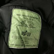 D1598-R◆ALPHA industries アルファインダストリーズ モッズコート◆サイズM メンズ 紳士 アウター ミリタリー アーミー ブラック 黒_画像7