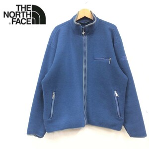 D1537-F◆ THE NORTH FACE ザノースフェイス フリースジャケット 大きめ ◆ sizeLL ポリエステル100 ブルー 古着 メンズ 秋冬